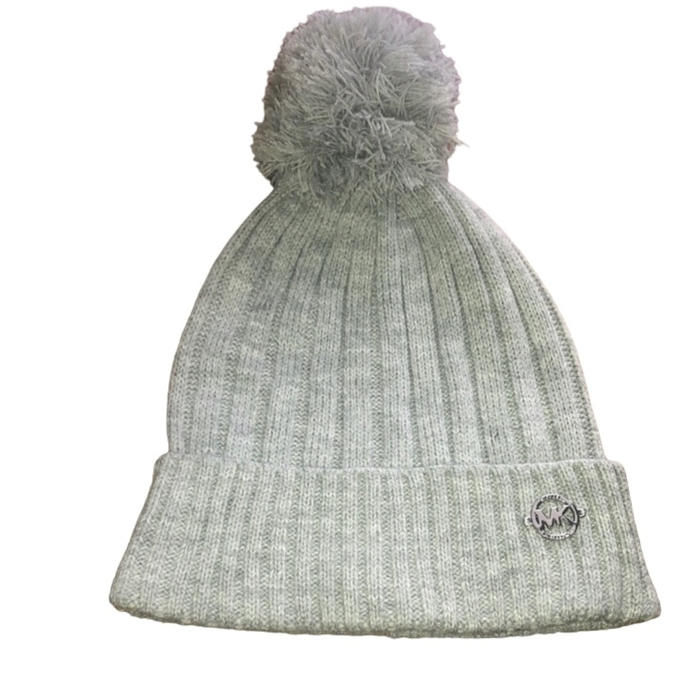 NWOT Michael Kors Toque/Beanie, Grey with Pom Pom